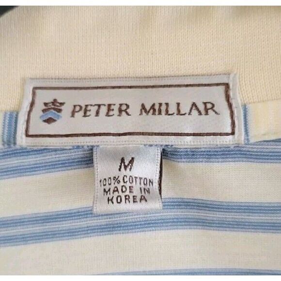 Peter Millar Polo Shirt  Striped Men's Size Medium - Picture 2 of 8